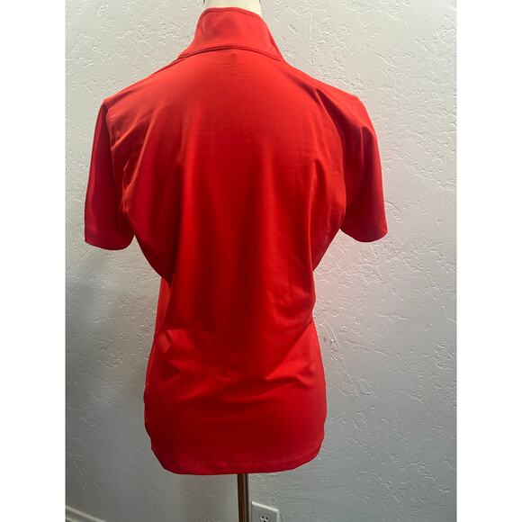 Nike Golf Dri-Fit Women’s Red Quarter Zip Polo Shirt – Size M - Picture 4 of 6